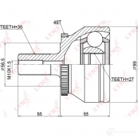 Шрус граната LYNXAUTO Q SWWHRP CO-3780A 54454342 - Изображение 2