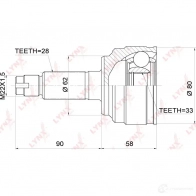 Шрус граната LYNXAUTO CO-3700 5U5H L 3644975 - Изображение 2