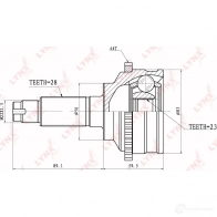 Шрус граната LYNXAUTO O6AA9 AO 4905601059241 3644932 CO-3652A - Изображение 2