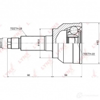 Шрус граната LYNXAUTO 3644922 4905601045510 CO-3639 M Q7FH - Изображение 2