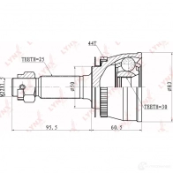 Шрус граната LYNXAUTO 4905601032848 MO2 XD 3644914 CO-3628A - Изображение 2