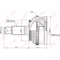 Шрус граната LYNXAUTO 4905601011614 CO-3465A 3644895 AUF K4 - Изображение 2