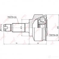 Шрус граната LYNXAUTO T 0EWQ9 3644869 4905601002698 CO-3412 - Изображение 2