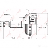 Шрус граната LYNXAUTO 4905601002674 3644863 110Q QYY CO-3406A - Изображение 2