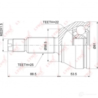 Шрус граната LYNXAUTO CO-3017 Y 5B324 3644848 - Изображение 2