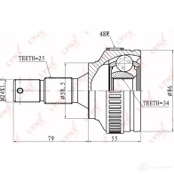 Шрус граната LYNXAUTO 4905601011713 3644799 CO-2239A D48SFG B - Изображение 2