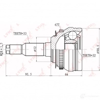 Шрус граната LYNXAUTO 4905601011768 CO-1839A 3644788 DJK5 D8 - Изображение 2