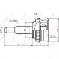 Шрус граната LYNXAUTO 4905601002353 CO-1802A 3644770 EK47 ZBH - Изображение 2