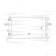 Радиатор охлаждения двигателя FREE-Z kk0170 Opel Astra (G) 2 Универсал 2.2 16V (F35) 147 л.с. 2001 – 2004 1R1IC Q