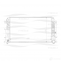 Радиатор охлаждения двигателя FREE-Z Mercedes Sprinter (906) 2 Автобус 3.5 (3,5T) 324 (9033. 9035) 258 л.с. 2006 – 2013 kk0232 JUDM KED