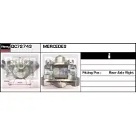 Тормозной суппорт REMY 1B82AV DC72743 Mercedes E-Class (W210) 2 1996 – 2002 Q5 HFE