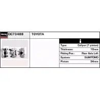 Тормозной суппорт REMY Toyota Celica EHZ ILL 2S1L4Q DC73488