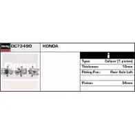 Тормозной суппорт REMY DC73490 Honda Civic 6 (EJ, EK) Хэтчбек 1.4 i (EJ9) 75 л.с. 1995 – 2001 0 O0ZL9I 3EVRU