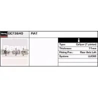 Тормозной суппорт REMY DC73640 MLF8U6 PR2KY SI Fiat Panda
