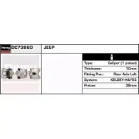 Тормозной суппорт REMY Jeep Grand Cherokee (WJ, WG) 2 Внедорожник 4.0 4x4 190 л.с. 1999 – 2005 DC73860 CI4VA8G UD2XE V