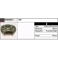 Тормозной суппорт REMY EMQ5G DC80621 Volkswagen LT (28, 35, 2D) 2 1996 – 2006 NJ 2EHY