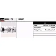 Тормозной суппорт REMY SN9ZCK DC83176 Honda Accord 6 (CH, CL) Хэтчбек 2.3 (CL4) 154 л.с. 2000 – 2002 42Q VVAG