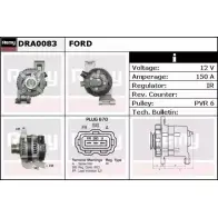 Генератор REMY 8SJTE DA1 193 Ford Focus 2 Хэтчбек 2.0 CNG 145 л.с. 2009 – 2011 DRA0083