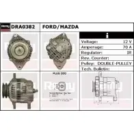 Генератор REMY Ford Ranger 4 (ER, EQ) Пикап 2.5 TDdi 4x4 117 л.с. 2002 – 2005 RUM46W DRA0382 D A1492