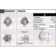 Генератор REMY DRA0645 Mazda MPV (LW) 2 Минивэн D A1755 UW751OV