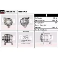 Генератор REMY DRA0656 YLJF04 Nissan Primera (WP11) 2 Универсал 2.0 16V 115 л.с. 1996 – 2001 DA1 766