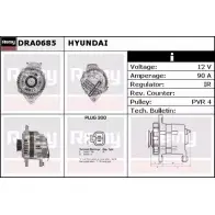 Генератор REMY DRA0685 Hyundai H1 Starex (A1) 1 Фургон 2.4 145 л.с. 2001 – 2004 DA 1795 J54FC