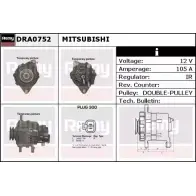 Генератор REMY XBFIYK DA1 862 DRA0752 Mitsubishi Pajero 2 (V23, V43, V23C) Внедорожник 2д 2.5 TD 4WD (V24C. V24W) 99 л.с. 1990 – 2000