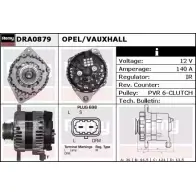 Генератор REMY DA1 989 DRA0879 K9KNT0B Opel Meriva (B) 2 Минивэн 1.7 CDTI (75) 131 л.с. 2010 – 2013