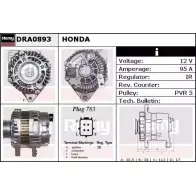 Генератор REMY OEEPXD DA20 03 Honda Fit 3 (GG, GP, ZA) Хэтчбек DRA0893