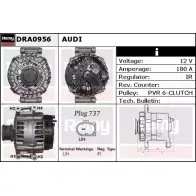 Генератор REMY Audi A4 (B8) 4 Седан 2.0 Tfsi Flexible Fuel 180 л.с. 2009 – 2015 DA206 6 G6V6GQ3 DRA0956