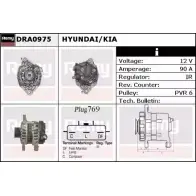 Генератор REMY Kia CeeD (ED) 1 Хэтчбек 1.4 105 л.с. 2006 – 2012 D A2085 DRA0975 3XSUHXE