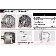 Генератор REMY F2VS6F8 DRA1027 Renault Laguna (BT) 3 Хэтчбек 2.0 16V Turbo 170 л.с. 2007 – 2015 DA 2137