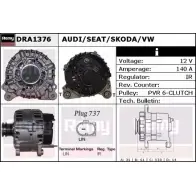 Генератор REMY XXZ03 DRA1376 Skoda Octavia (A7, 5E3) 3 Хэтчбек 1.2 TSI 110 л.с. 2015 – 2024 DA 2486