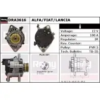 Генератор REMY Fiat Tempra (159) 2 Универсал 2.0 i.e. (159.AP) 113 л.с. 1991 – 1995 ZA7TFZ D A4726 DRA3616