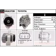 Генератор REMY DA484 9 Toyota Corolla (E110) 8 Хэтчбек 3д 2.0 D (CE110) 72 л.с. 1997 – 2000 KIK6KJL DRA3739