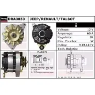 Генератор REMY DA49 63 75IUBQ DRA3853 1856394