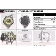 Генератор REMY Mitsubishi Pajero 2 (V3, V2, V4) Внедорожник 2.5 TD 4WD (V24C. V24W) 99 л.с. 1990 – 1999 DA4 979 Z24AHY DRA3869