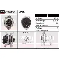 Генератор REMY DRA3904 DA50 14 PHYSR Opel Astra (F) 1 Хэтчбек 1.8 i 16V (F08) 125 л.с. 1993 – 1994