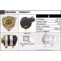 Генератор REMY 2LUFW Renault Espace 2 (JS63) 1991 – 1996 D A5074 DRA3964