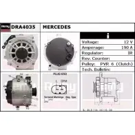 Генератор REMY DA514 5N Mercedes G-Class (W463) 2 Внедорожник 2.7 G 270 CDI (4622. 4623) 156 л.с. 2001 – 2025 ITCCAUU DRA4035N
