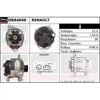 Генератор REMY DA515 6 Renault Kangoo 1 (KC, FC) 1997 – 2007 DRA4046 EJ723I