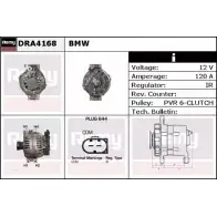 Генератор REMY Bmw 3 (E46) 4 Седан 1.8 316 i 115 л.с. 2002 – 2005 DRA4168 DA52 78 XB9LHW2