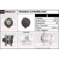 Генератор REMY DRA4217 46KZJ Peugeot Boxer 2 (230L) Фургон 1.9 D 68 л.с. 1999 – 2002 DA 5327