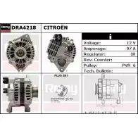 Генератор REMY DA532 8 H0JQK06 DRA4218 Citroen Jumper 2 (244) Фургон 2.0 bivalent 110 л.с. 2003 – 2024