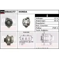 Генератор REMY DA53 87 Honda CR-V 1 (RD) Кроссовер 2.0 16V 4WD (RD1. RD3) 128 л.с. 1995 – 2001 DRA4277 B1CQU