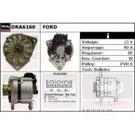 Генератор REMY Ford Scorpio 2 (FE, GFR, GNR) 1994 – 1998 V55F2V DA727 0 DRA6160