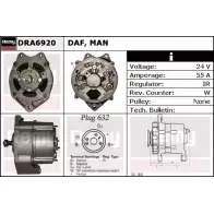 Генератор REMY DRA6920 D A8030 IGGJVLH Opel Astra (F) 1 Хэтчбек 1.8 i 16V (F08) 125 л.с. 1993 – 1994