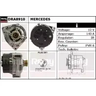 Генератор REMY AC7UKV1 Mercedes E-Class (S210) 2 Универсал 4.3 E 430 T 4 matic (283) 279 л.с. 1999 – 2003 DRA8910 DA00 20