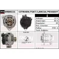 Генератор REMY DRB0221 SD062T DB13 31 Peugeot 306 1 (7D, N3, N5) Кабриолет 2.0 16V 132 л.с. 1997 – 2002