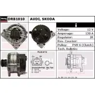 Генератор REMY DRB1010 YZDFHI Audi A3 (8L) 1 1996 – 2003 DB 2120